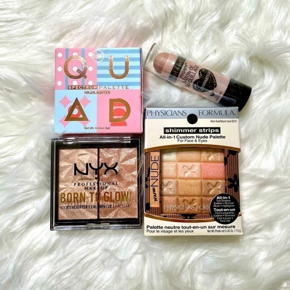 Highlighter Makeup Bundle 4 Piece Set - Picture 1 of 13